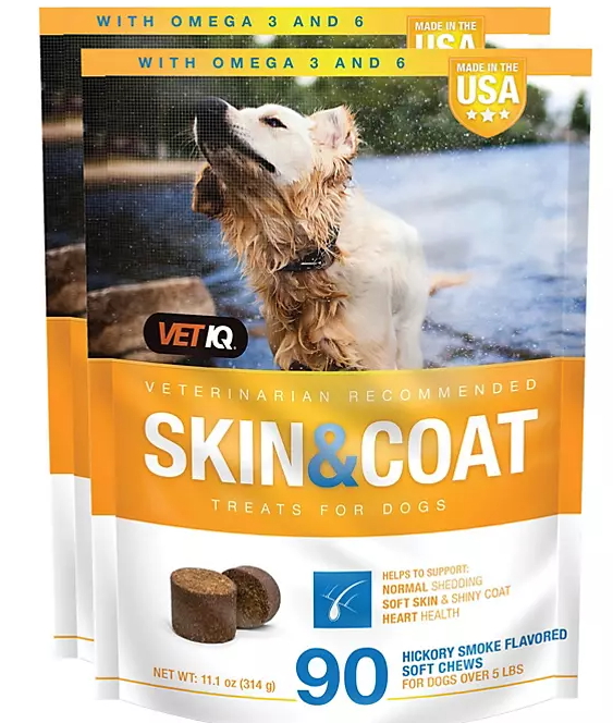 VETIQ Skin & Coat Soft Dog Chews, Hickory Smoke Flavored (90 ct., 2 pk.) - Eshop House LLC