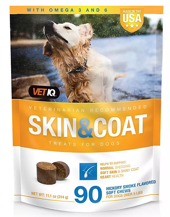 VETIQ Skin & Coat Soft Dog Chews, Hickory Smoke Flavored (90 ct., 2 pk.) - Eshop House LLC