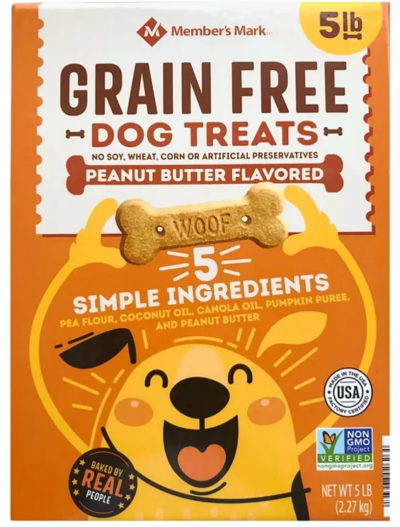 Member's Mark Grain-Free Dog Treat Biscuits, Peanut Butter Flavored (5 lbs.) - Eshop House LLC