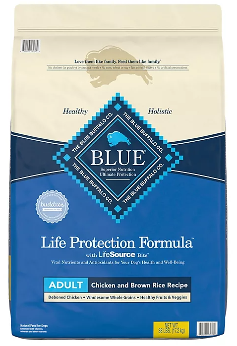 Blue Buffalo Life Protection Formula Natural Adult Dry Dog Food, Chicken & Brown Rice (38 lbs.) - Eshop House LLC