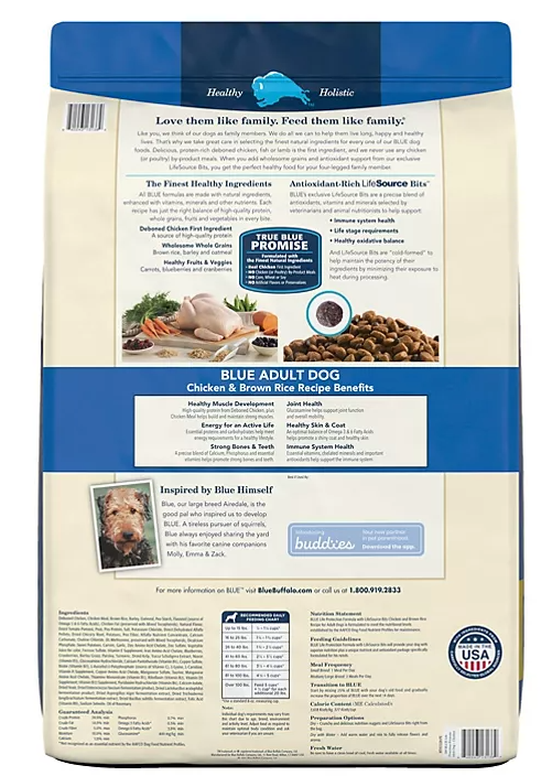 Blue Buffalo Life Protection Formula Natural Adult Dry Dog Food, Chicken & Brown Rice (38 lbs.) - Eshop House LLC