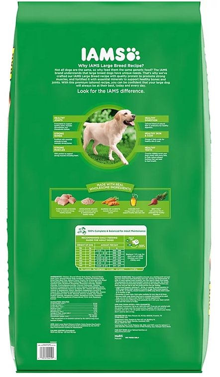 Iams Adult ProActive Health Large Breed Chicken Dry Dog Food (50 lbs) - Eshop House LLC