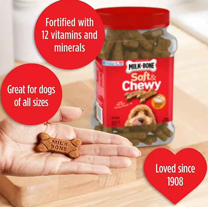 Milk-Bone Soft & Chewy Dog Snacks, Chicken Recipe (37 oz.) - Eshop House LLC