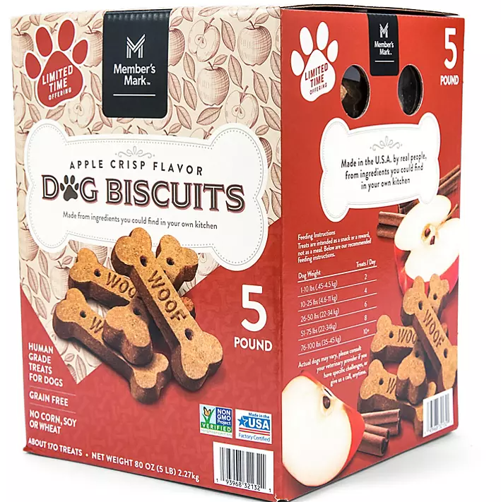 Member's Mark Apple Crisp Dog Biscuit Treats (5 lbs.) - Eshop House LLC