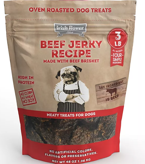 Irish Rover Beef Jerky Recipe Meaty Dog Treats (3 lbs.) - Eshop House LLC