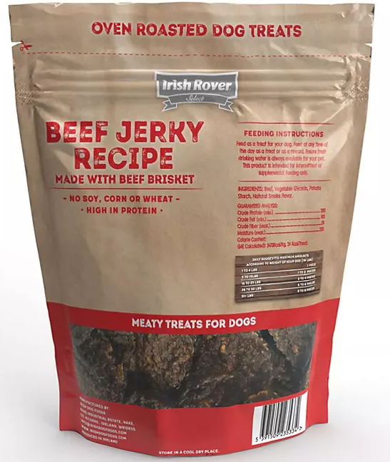 Irish Rover Beef Jerky Recipe Meaty Dog Treats (3 lbs.) - Eshop House LLC