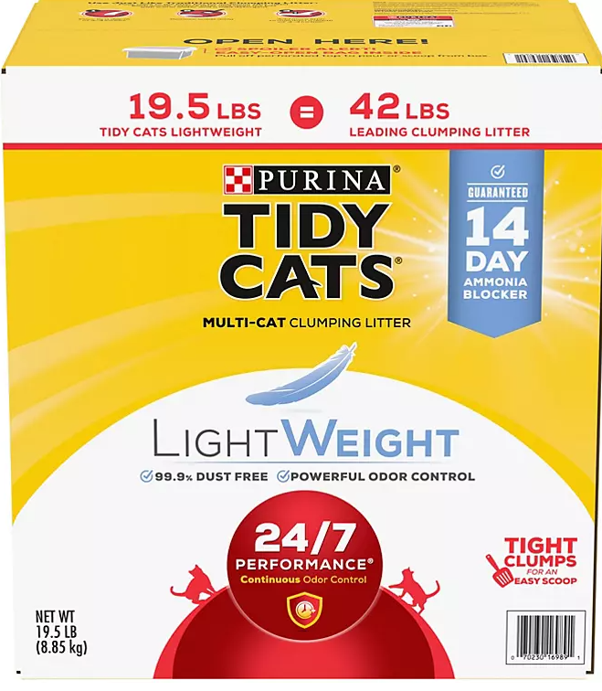 Purina Tidy Cats Light Weight Multi-Cat Clumping Cat Litter (19.5 lbs.) - Eshop House LLC