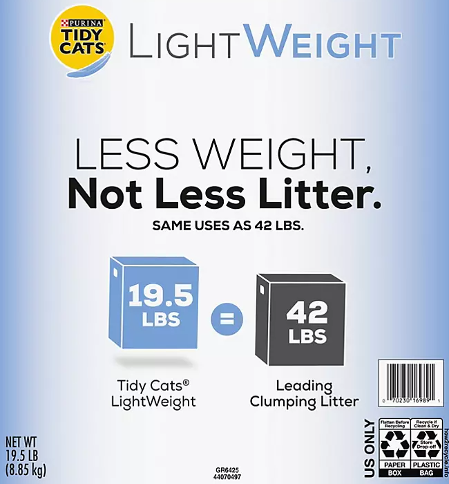 Purina Tidy Cats Light Weight Multi-Cat Clumping Cat Litter (19.5 lbs.) - Eshop House LLC