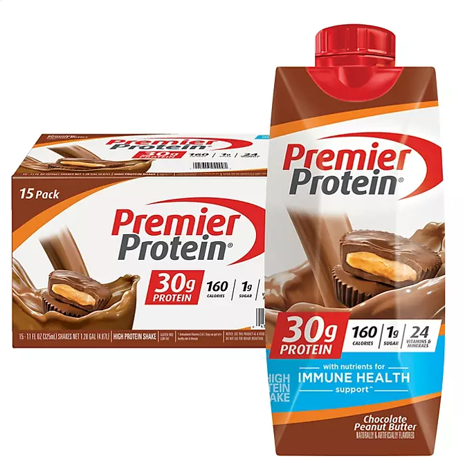 Premier Protein 30g. High Protein Shake, Chocolate Peanut Butter (11 fl. oz., 15 pk.) - Eshop House LLC