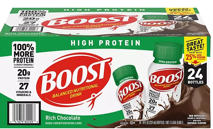 BOOST High Protein Balanced Nutritional Drink, Muscle Health and Energy, Rich Chocolate (24 pk.) - Eshop House LLC