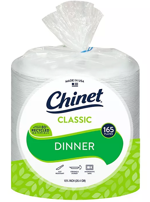 Chinet Classic White Dinner Plates, 10-3/8" (165 ct.) - Eshop House LLC