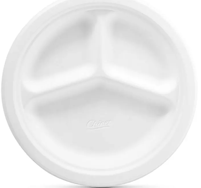 Chinet Classic White 10-3/8" Dinner 3-Compartment Plates (165 ct.) - Eshop House LLC