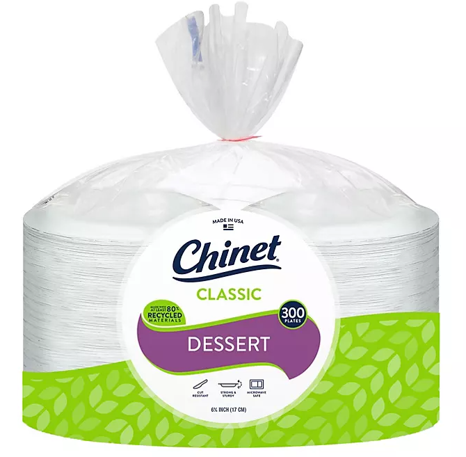Chinet Classic White Appetizer & Dessert Plates, 6.75" (300 ct.) - Eshop House LLC