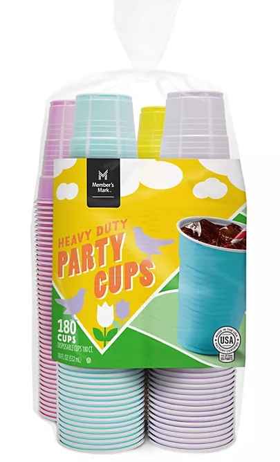 Member's Mark Heavy Duty Plastic Cups, Spring Colors (18 oz., 180 ct.) - Eshop House LLC