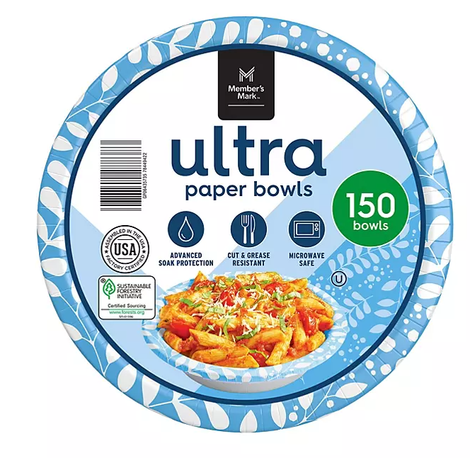 Member's Mark Ultra Soup/Salad Paper Bowls (20 oz., 150 ct.) - Eshop House LLC
