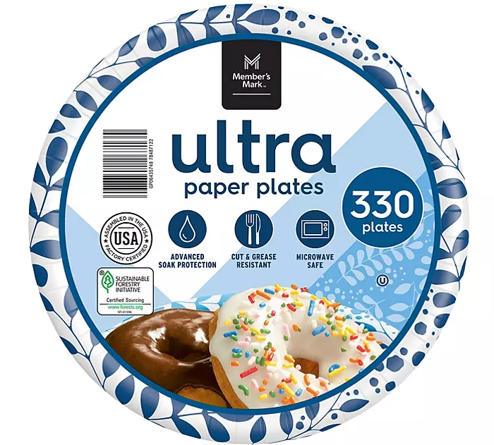 Member's Mark Ultra Dessert/Snack Paper Plates (6.875", 330 ct.) - Eshop House LLC