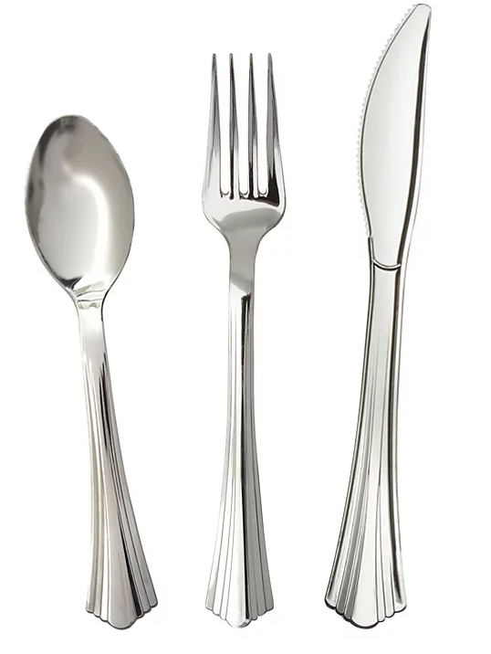 Member's Mark Premium Silver-Look Cutlery Combo (180 ct.) - Eshop House LLC