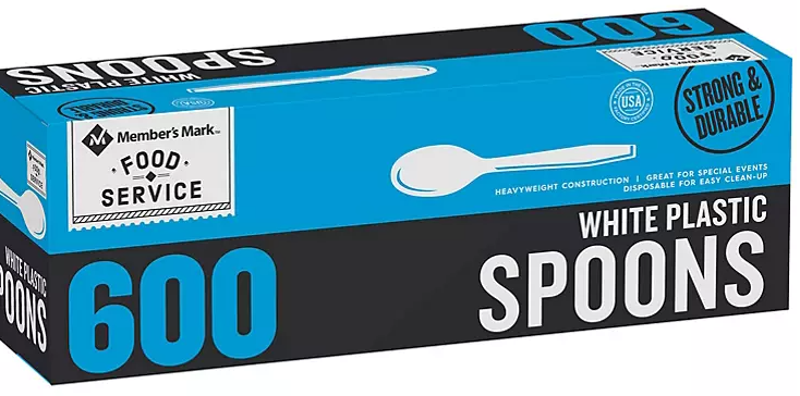 Member's Mark White Plastic Spoons (600 ct.) - Eshop House LLC