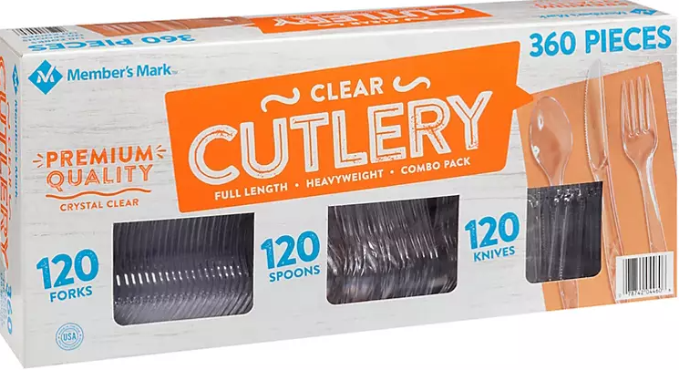 Member's Mark Clear Cutlery Combo Pack (360 ct.) - Eshop House LLC