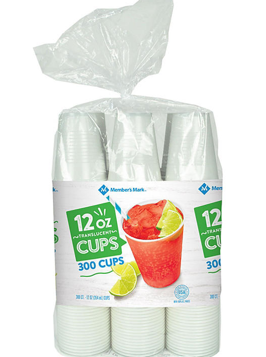 Member's Mark Translucent Plastic Cups (12 oz., 300 ct.) - Eshop House LLC