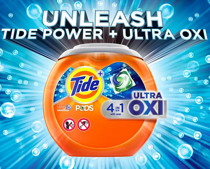 Tide PODS + Ultra Oxi Liquid Detergent Pacs (104 pacs) - Eshop House LLC