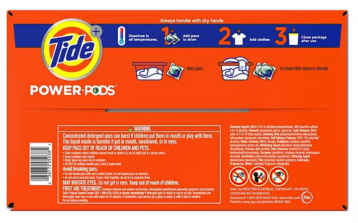 Tide Hygienic Clean Heavy Duty Power PODS Laundry Detergent Pacs, Original (72 ct.) - Eshop House LLC