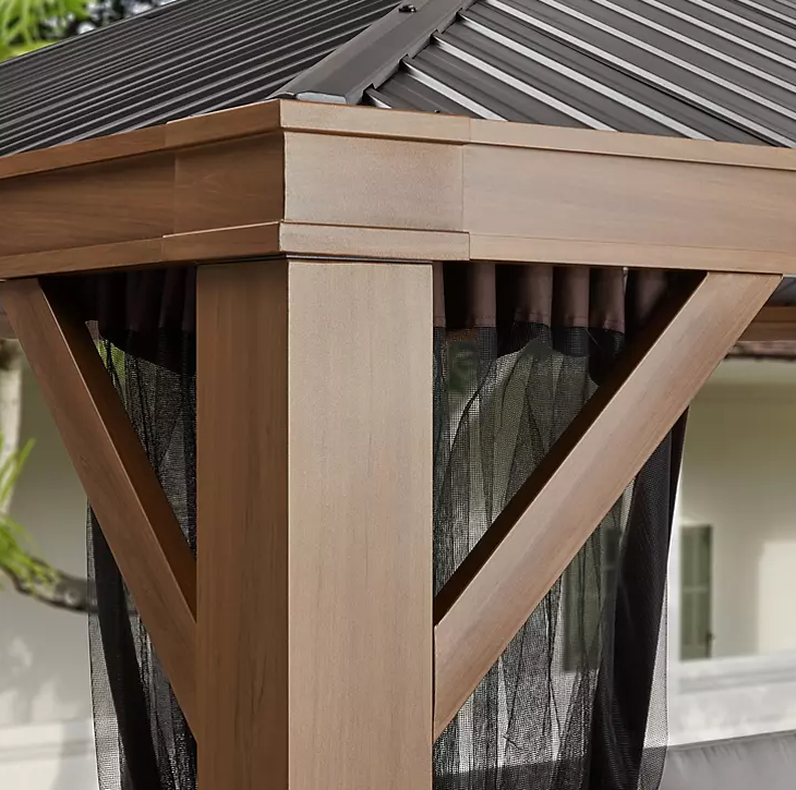 Member's Mark 12' x 16' Hardtop Wood-Look Gazebo - Eshop House LLC