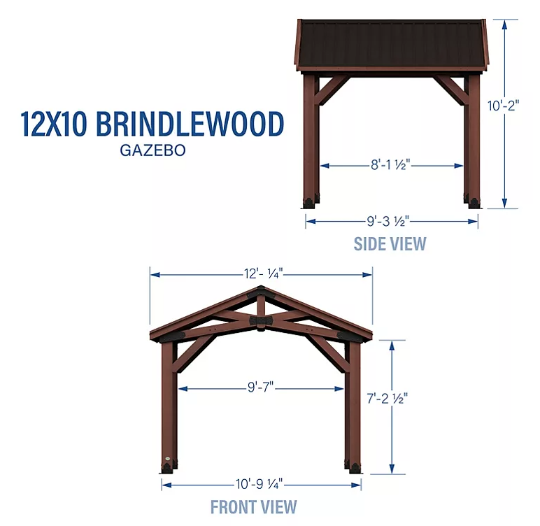 Backyard Discovery 12' x 10' Brindlewood Gazebo with Electric - Eshop House LLC