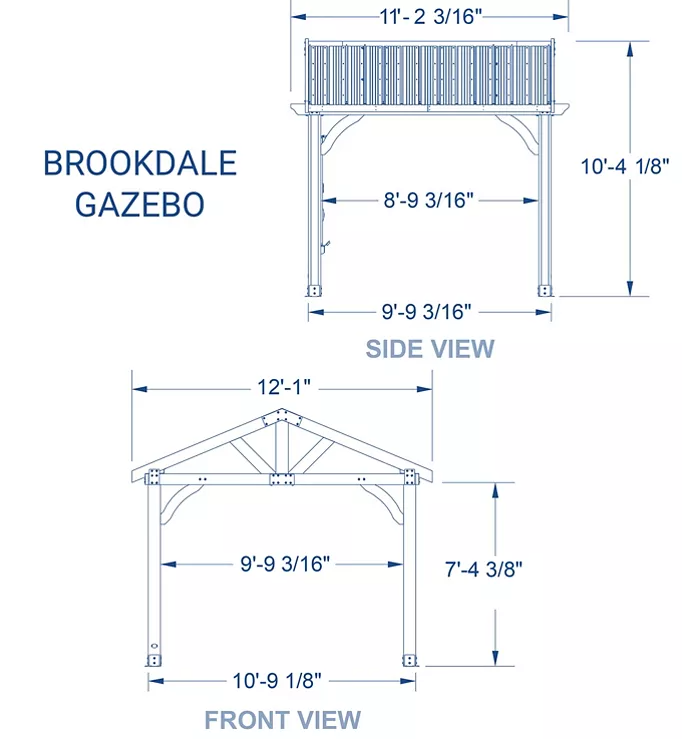 Backyard Discovery 12' x 10' Brookdale Gazebo With Electric - Eshop House LLC