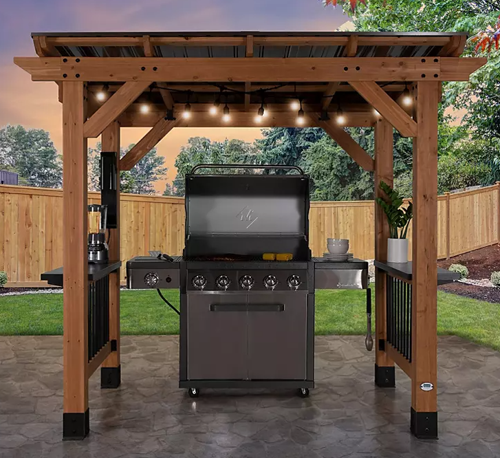 Backyard Discovery Saxony Cedar Grill Gazebo - Eshop House LLC