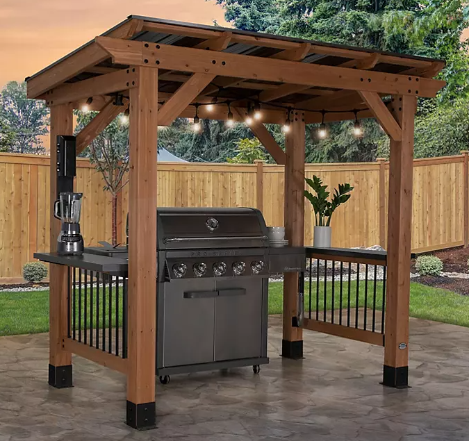 Backyard Discovery Saxony Cedar Grill Gazebo - Eshop House LLC