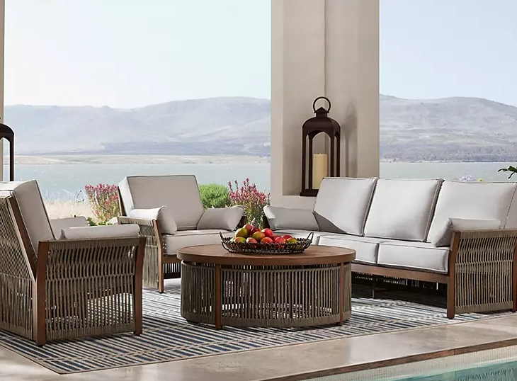 Member's Mark Monterrey Collection 4-Piece Cushioned Woven Deep Seating Set - Eshop House LLC
