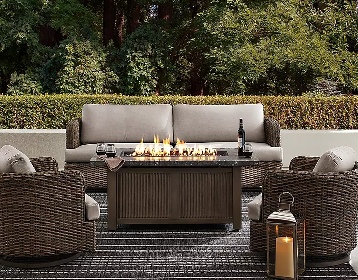 Member's Mark Brexley 4-Piece Deep Seating Set with Fire Pit - Eshop House LLC