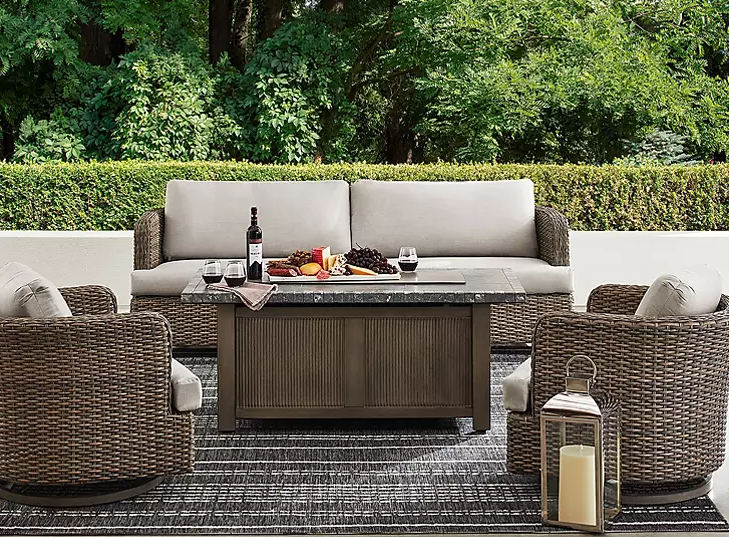 Member's Mark Brexley 4-Piece Deep Seating Set with Fire Pit - Eshop House LLC