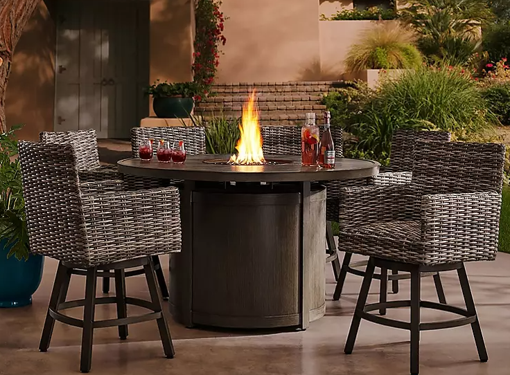 Member's Mark Halstead 7-Piece Balcony Fire Dining Set - Eshop House LLC