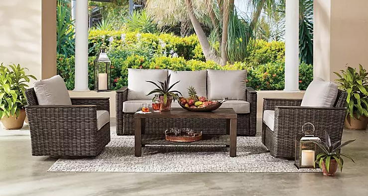 Member's Mark Santa Monica 4-Piece Seating Set, Silver - Eshop House LLC