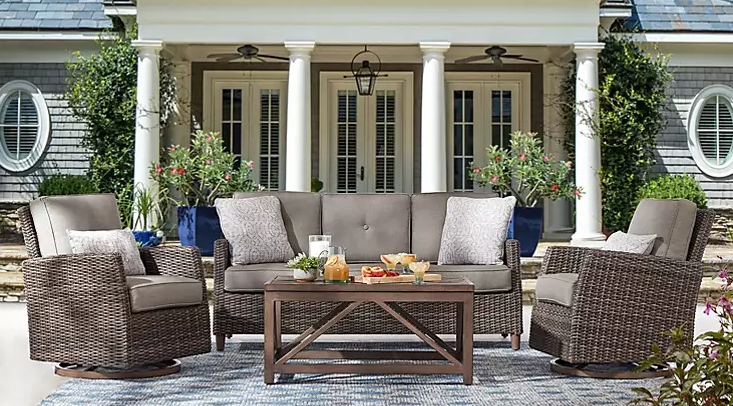 Member's Mark Fremont 4-Piece Patio Deep Seating Set with Sunbrella Fabric - Eshop House LLC