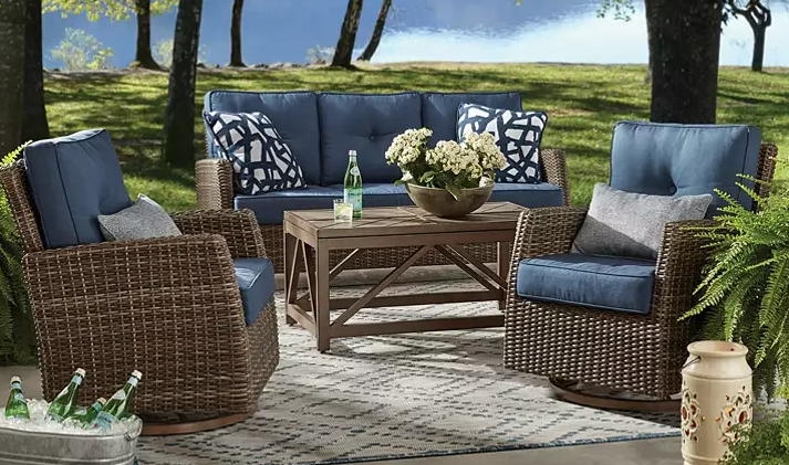 Member's Mark Fremont 4-Piece Patio Deep Seating Set with Sunbrella Fabric - Eshop House LLC
