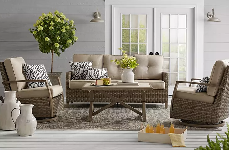 Member's Mark Heartland 4-Piece Deep Seating Set with Sunbrella Fabric - Eshop House LLC