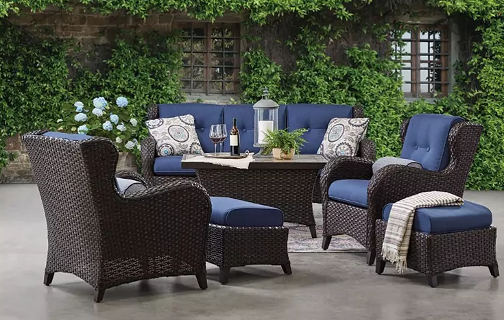 Member's mark agio heritage deep seating patio set with sunbrella fabric hotsell