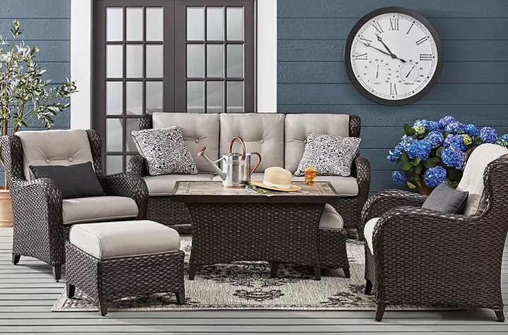 Member s Mark Heritage 6 Piece Deep Seating Patio Set with Sunbrella Fabric