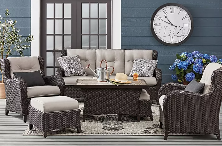 Member's Mark Heritage 6-Piece Deep Seating Patio Set with Sunbrella Fabric - Eshop House LLC