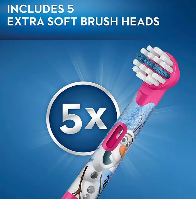 Oral-B Kids Extra Soft Replacement Brush Heads, Disney's Frozen (5 Ct ...