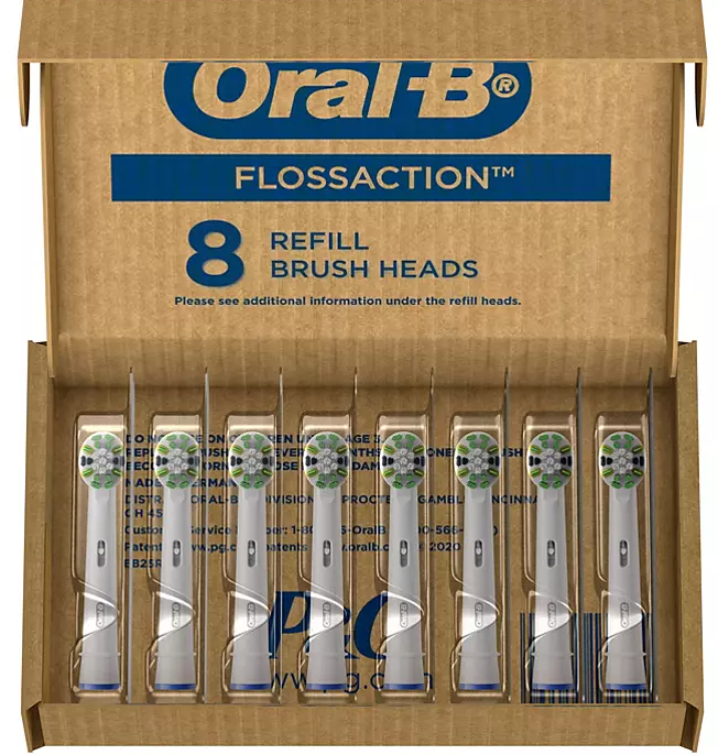 Oral-B Replacement Brush Heads, Floss Action (8 ct.)
