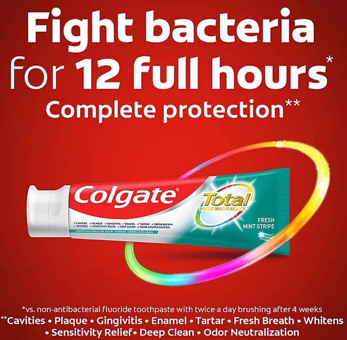 Colgate Total Gel Toothpaste, Fresh Mint Stripe (6.0 oz., 5 pk.)