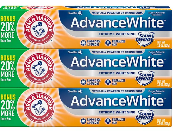 Arm & Hammer Advance White Extreme Whitening Toothpaste (7.2 oz., 3 pk.)