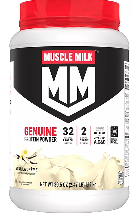 Muscle Milk Genuine Protein Powder, Vanilla Cream (39.5 oz.)