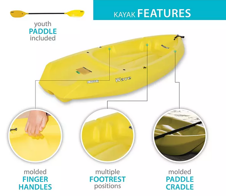 Lifetime Wave 6' Youth Kayak (Paddle Included)