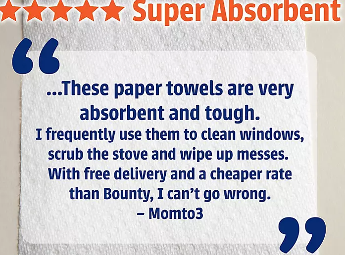 Member's Mark Super Premium 2-Ply Select & Tear Paper Towels (150 sheets/roll, 15 rolls)