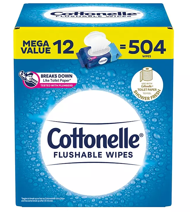 Cottonelle Fresh Care Flushable Wet Wipes, 12 Flip Top Packs (42 wipes/pk., 12 pk.)